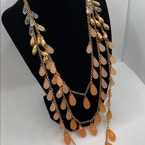 3 String Pink Ombré Necklace